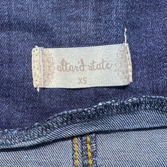 Altar'd State Dark Wash Denim Paper Bag Mini Skirt Size XS - Picture 4 of 6